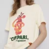 Bavlněné tričko s kulatým výstřihem Campari