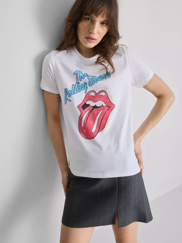 Bavlněné tričko s potiskem Rolling Stones