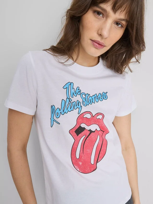 Bavlněné tričko s potiskem Rolling Stones