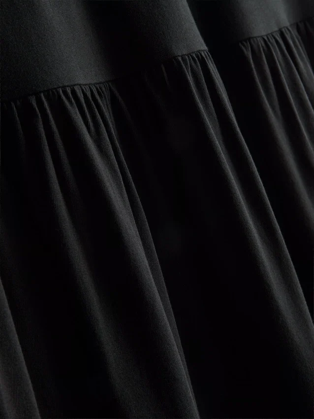 Bavlněná vrstvená maxi sukně ve venkovském stylu