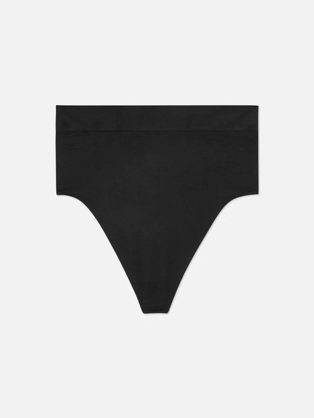 Bezešvé stahovací tanga s vysokým pasem