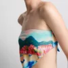 Bikiny s bandanovým topem s malebným potiskem