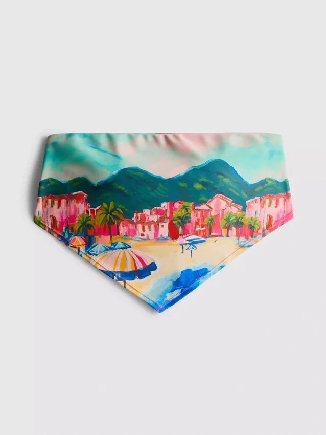Bikiny s bandanovým topem s malebným potiskem