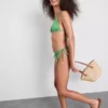 Bikiny s bočním zavazováním v kostkovaném vzoru