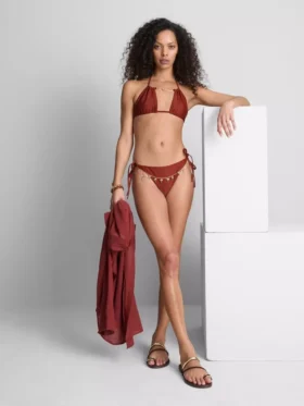 Bikiny s řetízkovým detailem a zavazováním na bocích