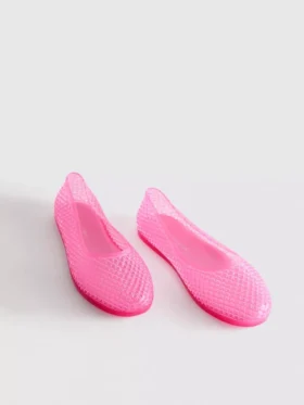 Boty bez podpatku z průhledného materiálu