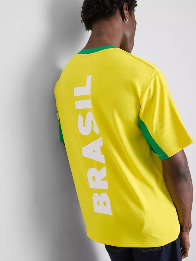 Brazílie – síťované tričko s krátkými rukávy