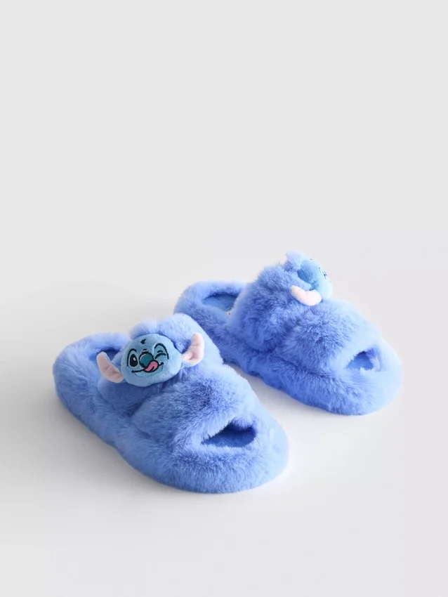 Chlupaté bačkory Disney se dvěma pásky s motivem Stitche