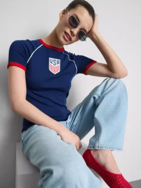 Dlouhé dětské tričko s motivem USA