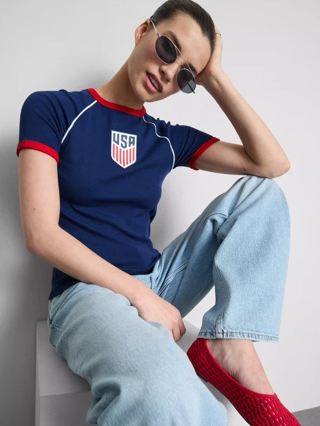 Dlouhé dětské tričko s motivem USA
