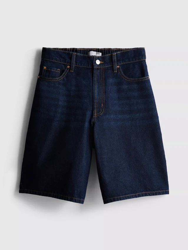 Dlouhé kraťasy z bavlněného denimu