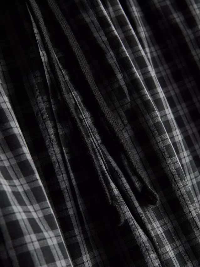 Dlouhé pyžama z kostkovaného popelínu