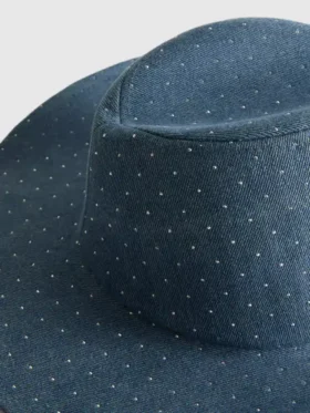 Džínový kovbojský klobouk s cvočky