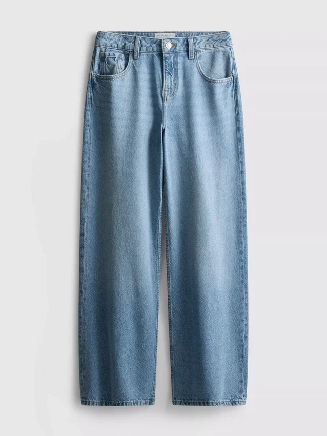 Džíny The Edit s rovnými nohavicemi z bavlněného denimu