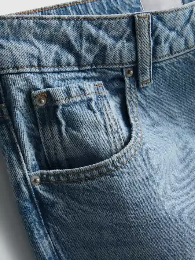 Džíny The Edit s rovnými nohavicemi z bavlněného denimu