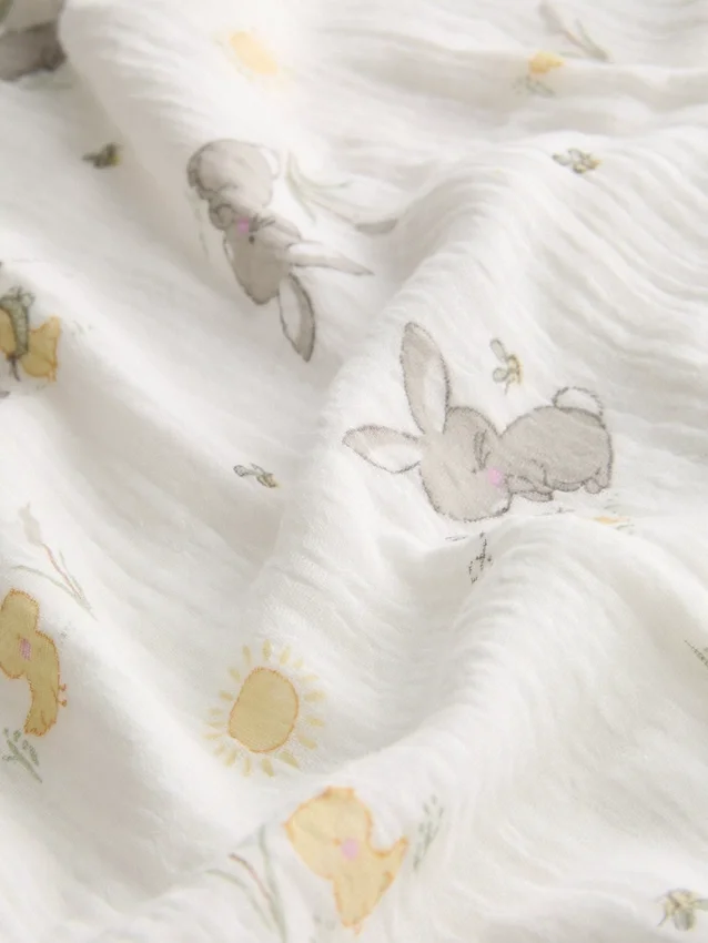 Dětská mušelínová deka s motivy zvířátek