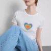 Dětské tričko s potiskem srdce „Pride“ s vysokým podílem bavlny