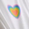 Dětské tričko s potiskem srdce „Pride“ s vysokým podílem bavlny