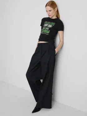 Dětské tričko s volánky „Green Day“ s vysokým podílem bavlny