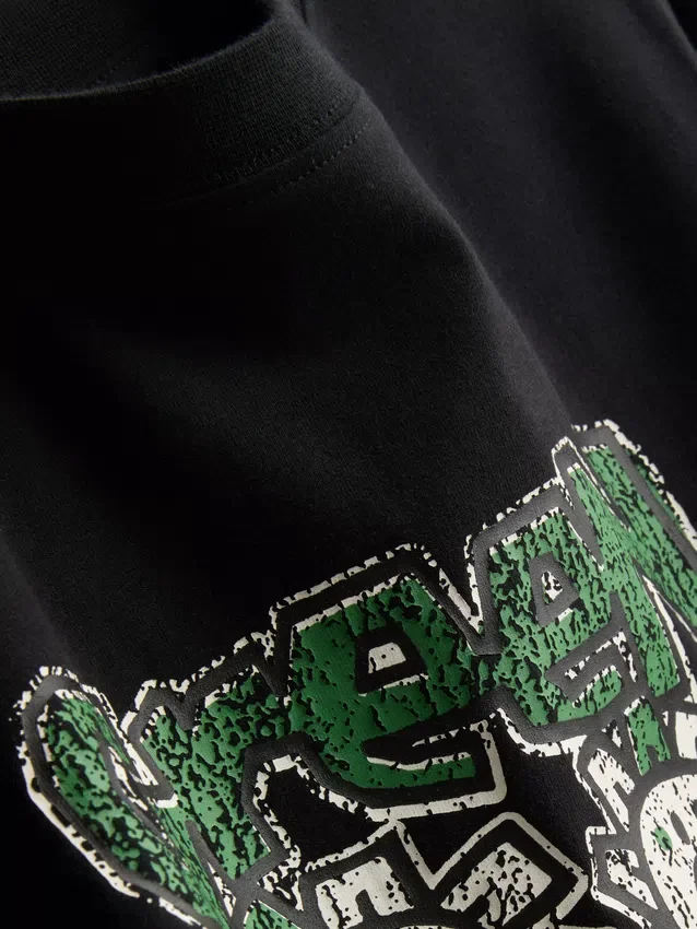 Dětské tričko s volánky „Green Day“ s vysokým podílem bavlny