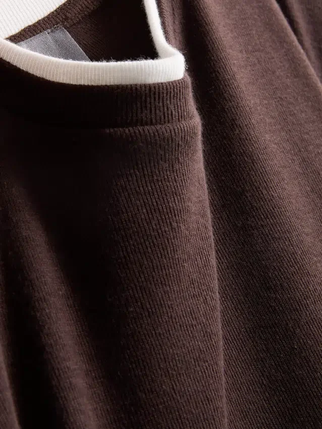 Dvouvrstvé tričko s kulatým výstřihem