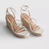 Espadrilky na klínovém podpatku s pásky