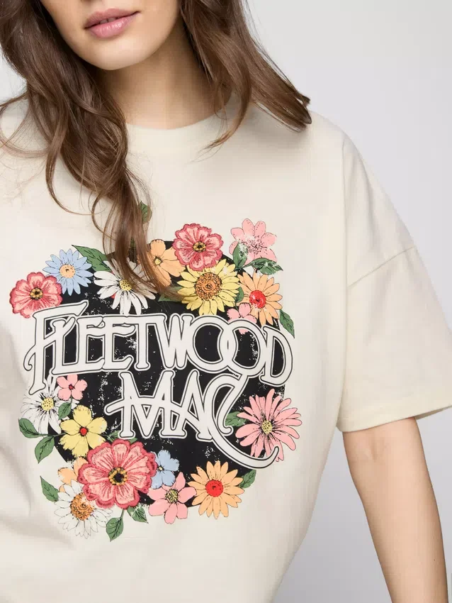 Fleetwood Mac – volné bavlněné tričko s potiskem