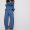 Harémové kalhoty Paula Echevarría z denimu s vysokým podílem bavlny
