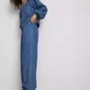 Harémové kalhoty Paula Echevarría z denimu s vysokým podílem bavlny
