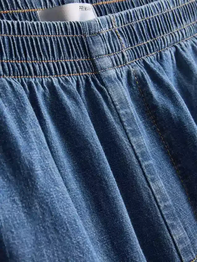 Harémové kalhoty Paula Echevarría z denimu s vysokým podílem bavlny