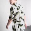 Košile s krátkými rukávy a knoflíky s botanickým potiskem