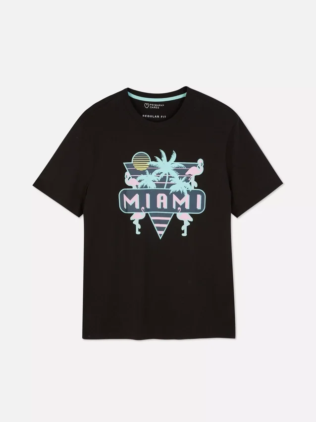 Košile s neonovým potiskem Miami
