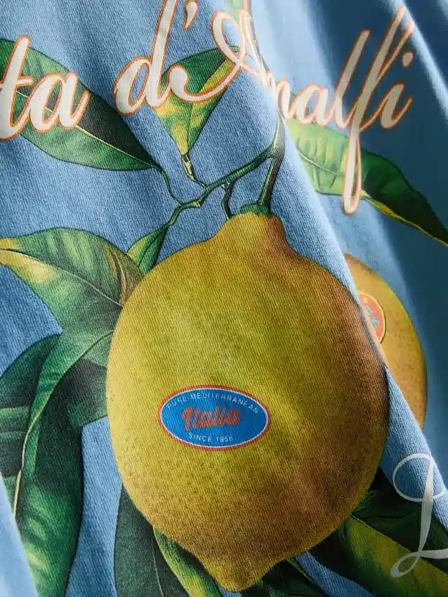 Košile s potiskem citronů z Amalfi