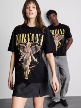 Košile s potiskem Nirvana Angel