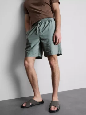 Kraťasy se stahovací šňůrkou ze směsi lnu