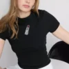Krátké dětské tričko s korálky s vysokým podílem bavlny