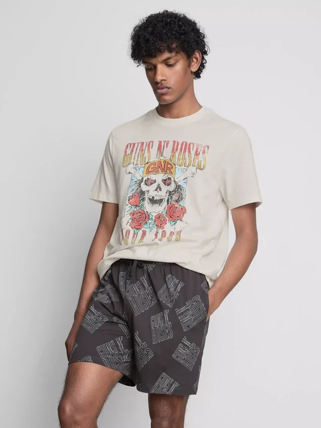 Krátké pyžamové kraťasy Guns N' Roses