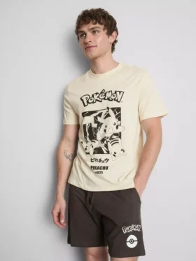 Krátká pyžamová souprava s motivem Pokémonů v kraťasech