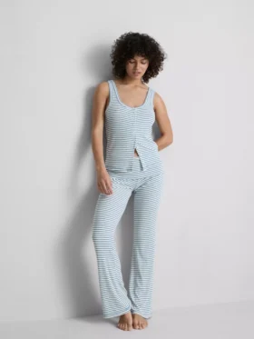 Love to Lounge – žebrované pruhované pyžamové tílko