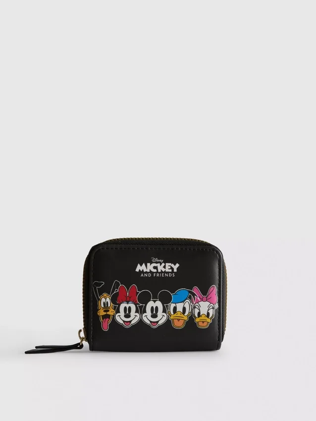 Malá peněženka na mince s motivem Mickeyho a přátel od Disneyho z umělé kůže