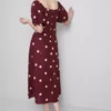 Midi šaty s nafouknutými rukávy z lnu od The Edit