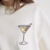 Mikina s potiskem „Martini“ s vysokým podílem bavlny