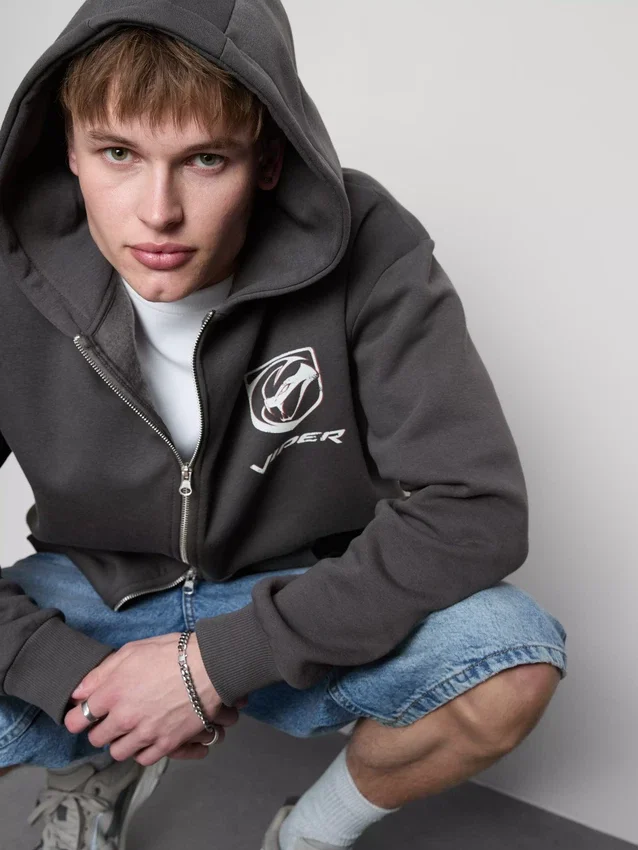 Mikina Viper s kapucí a průchozím zipem