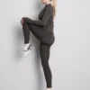 Měkké legíny s vysokým pasem pro sportovní aktivity