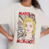 Oversized bavlněná košile s motivem Marilyn Monroe