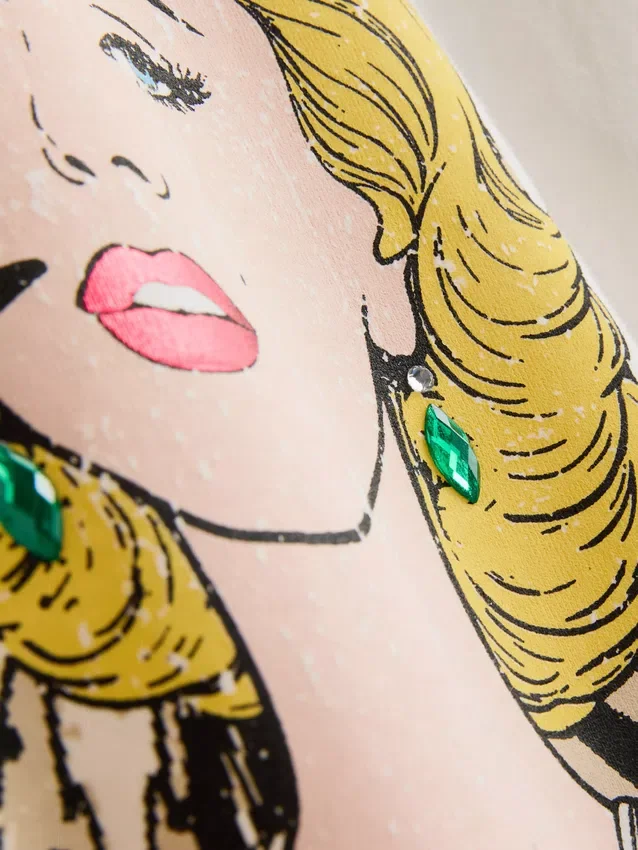 Oversized bavlněná košile s motivem Marilyn Monroe