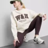 Oversized mikina z materiálu s vysokým podílem bavlny pro běžecký klub
