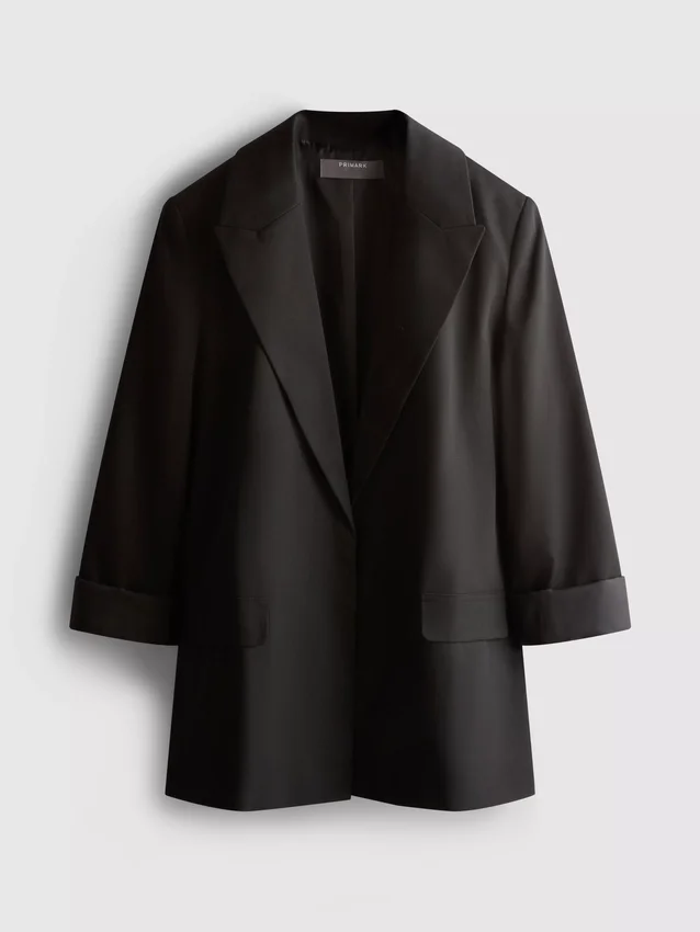 Oversized sako s jedním řadem knoflíků