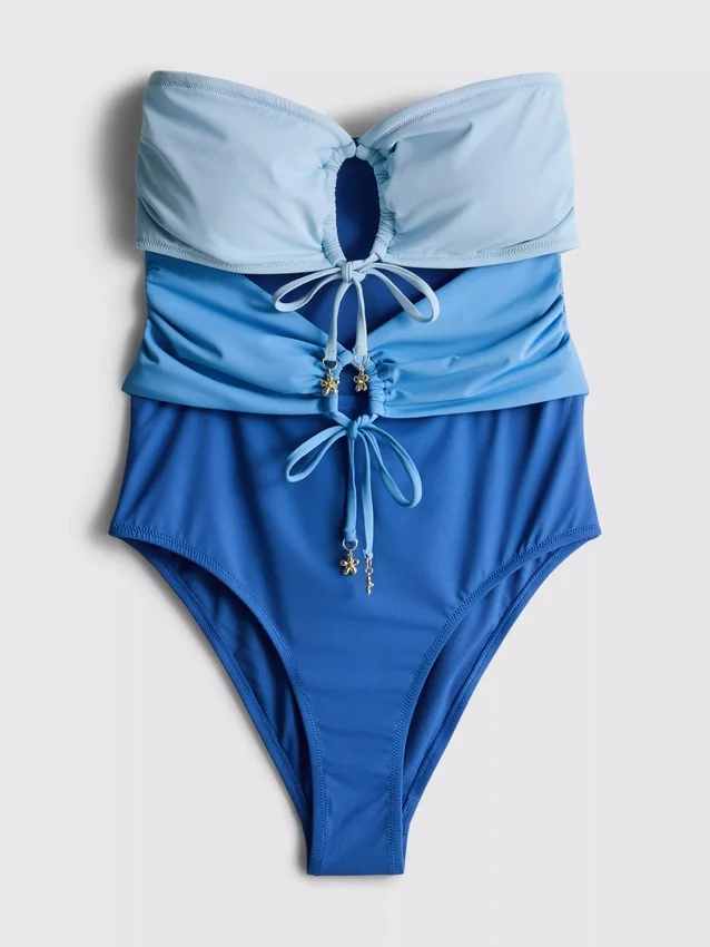 Plavky s výřezem ve stylu bandeau