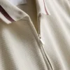 Pletená košile s texturovaným výstřihem na zip